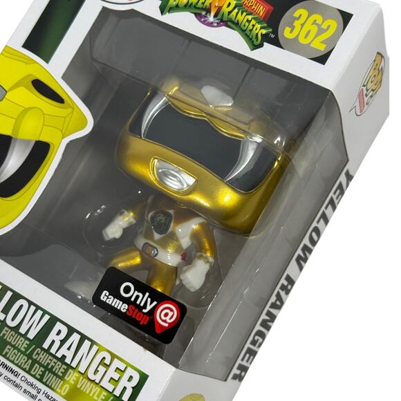 Funko Pop Unopened Yellow Ranger 362 Mighty Morphin' Power Rangers Metallic - Picture 10 of 10